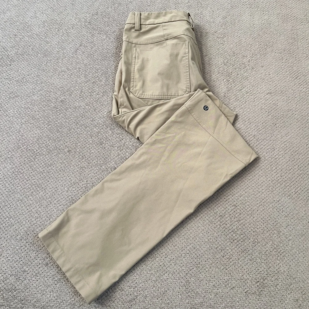 Lululemon Commission Pant Classic Tan Khaki Mens 30 34 Inseam Technical Trousers